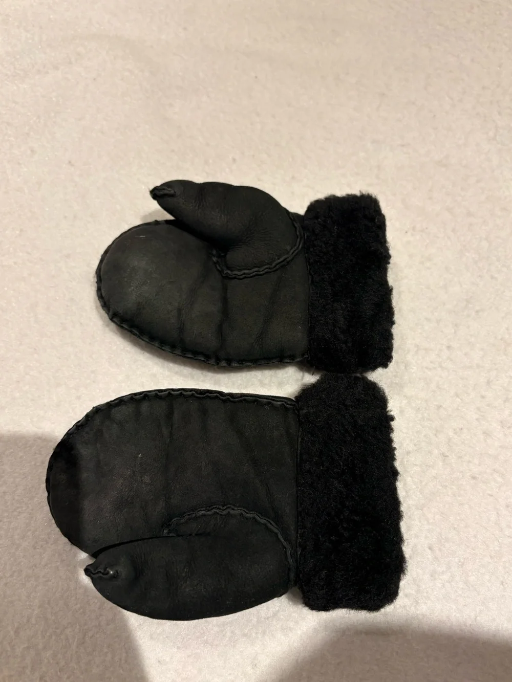 Toddler Knit Knight Hat and Ugg Sheepskin Mittens